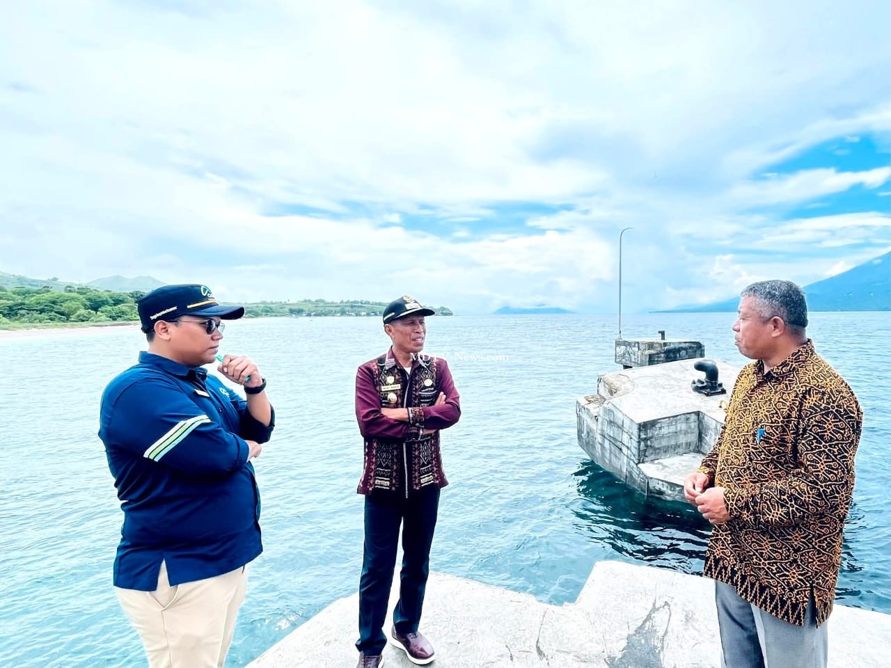 Koordinasi Percepatan Perbaikan,Wabup Nasir Tinjau Kerusakan Dermaga Feri Waijarang