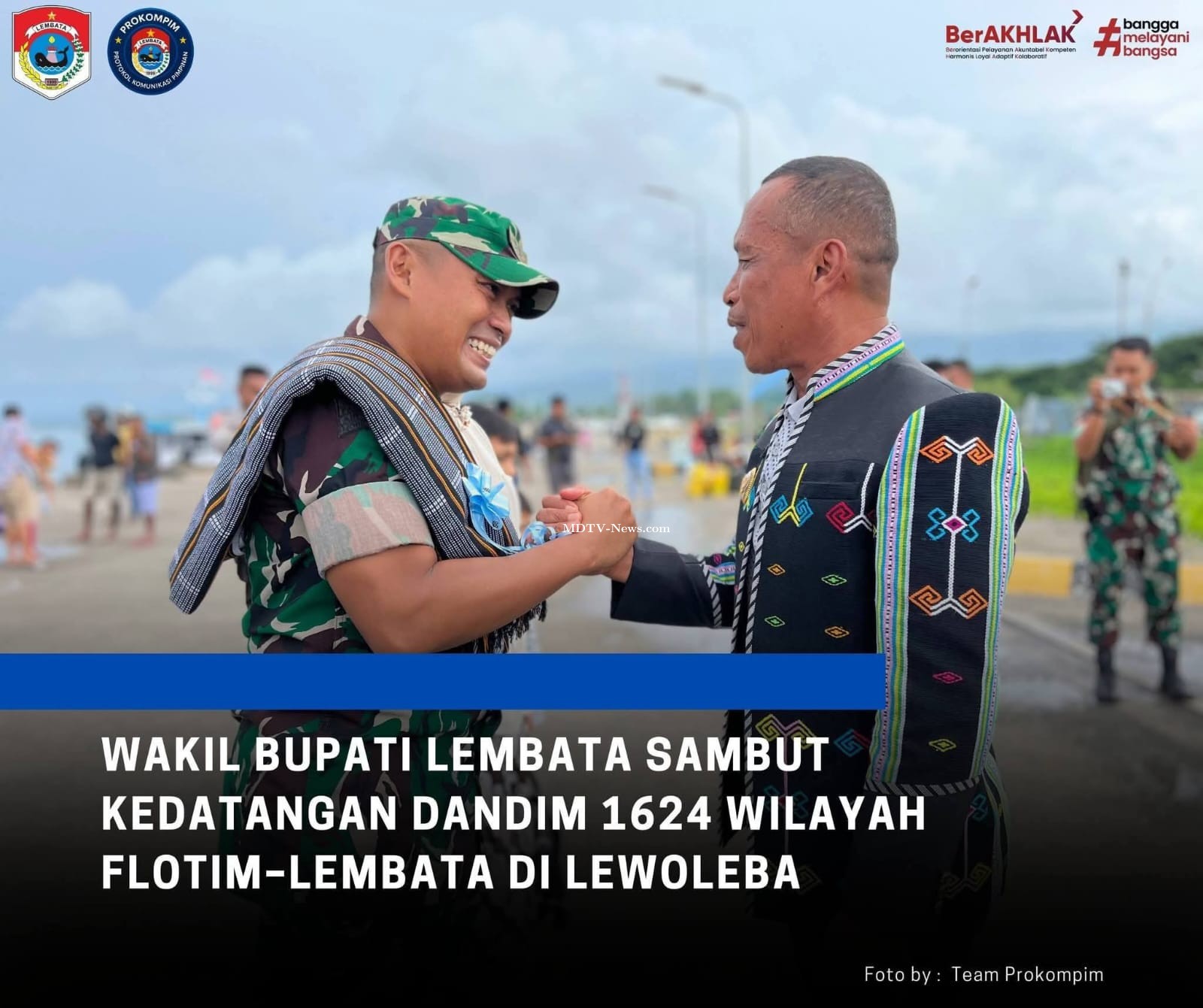 Wakil Bupati Lembata Sambut Kedatangan Dandim 1624 Wilayah Flotim–Lembata di Lewoleba