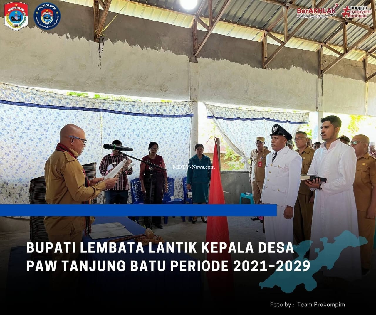 Bupati Lembata Lantik Kepala Desa PAW Tanjung Batu Periode 2021–2029