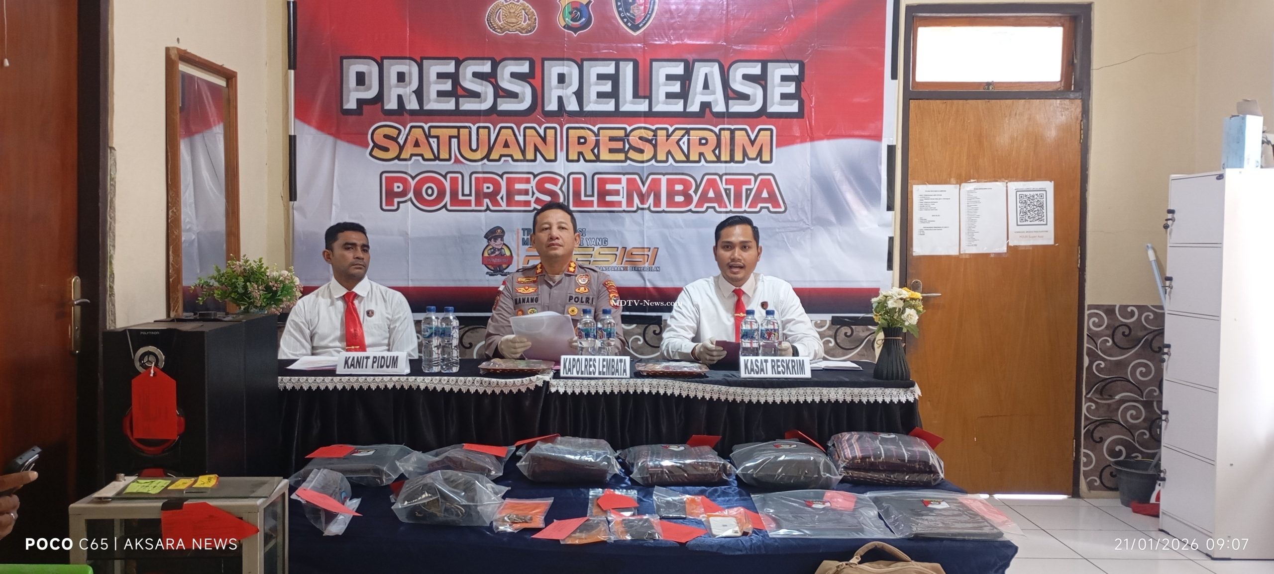 Polres Lembata Berhasil Ungkap Kasus Pencurian Dan Mengamankan Puluhan Barang Bukti