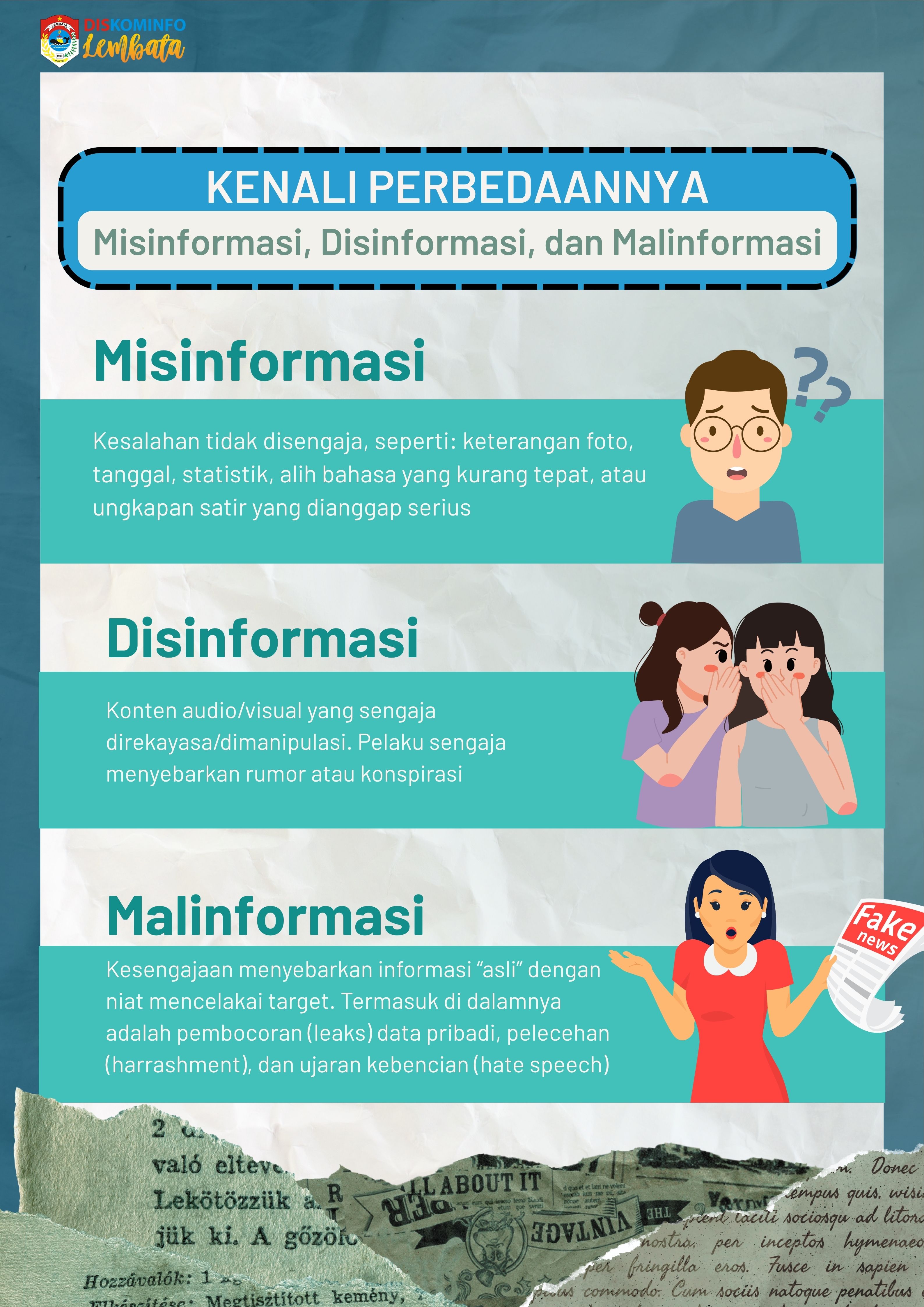 Kenali Perbedaan Misinformasi, Disinformasi dan Malinformasi