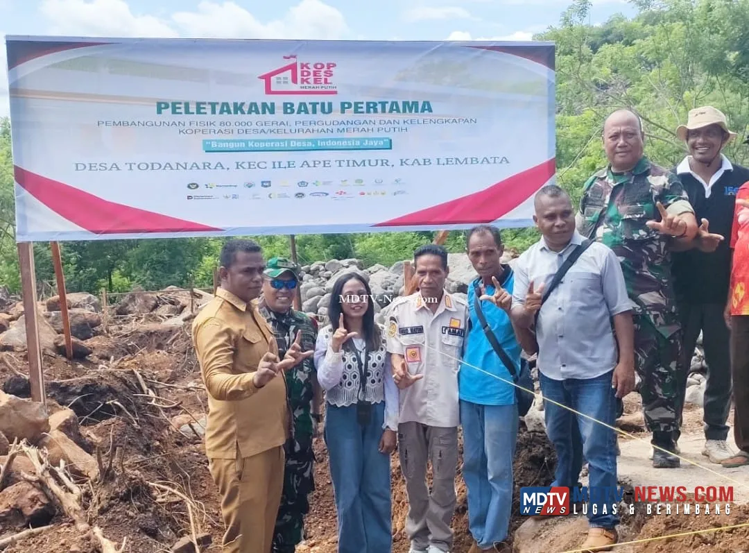 Meski berada di Zona merah,Desa Todanara menjadi lokasi pembangunan Koperasi Merah Putih Pertama di Lembata