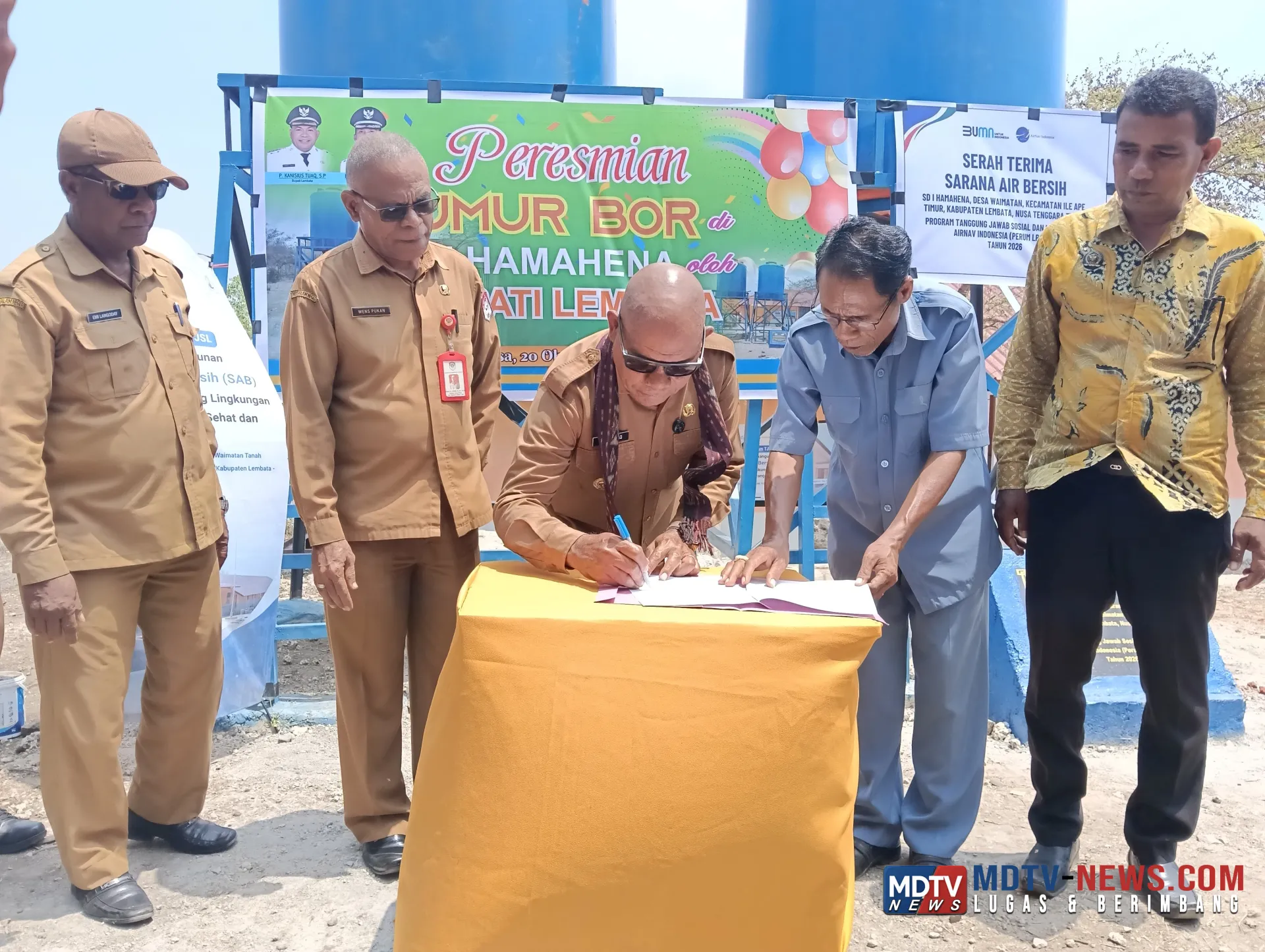 Bupati Lembata Resmikan Sumur Bor 83 Meter di SDI Hamahena, AirNav Indonesia Bantu Atasi Krisis Air Bersih